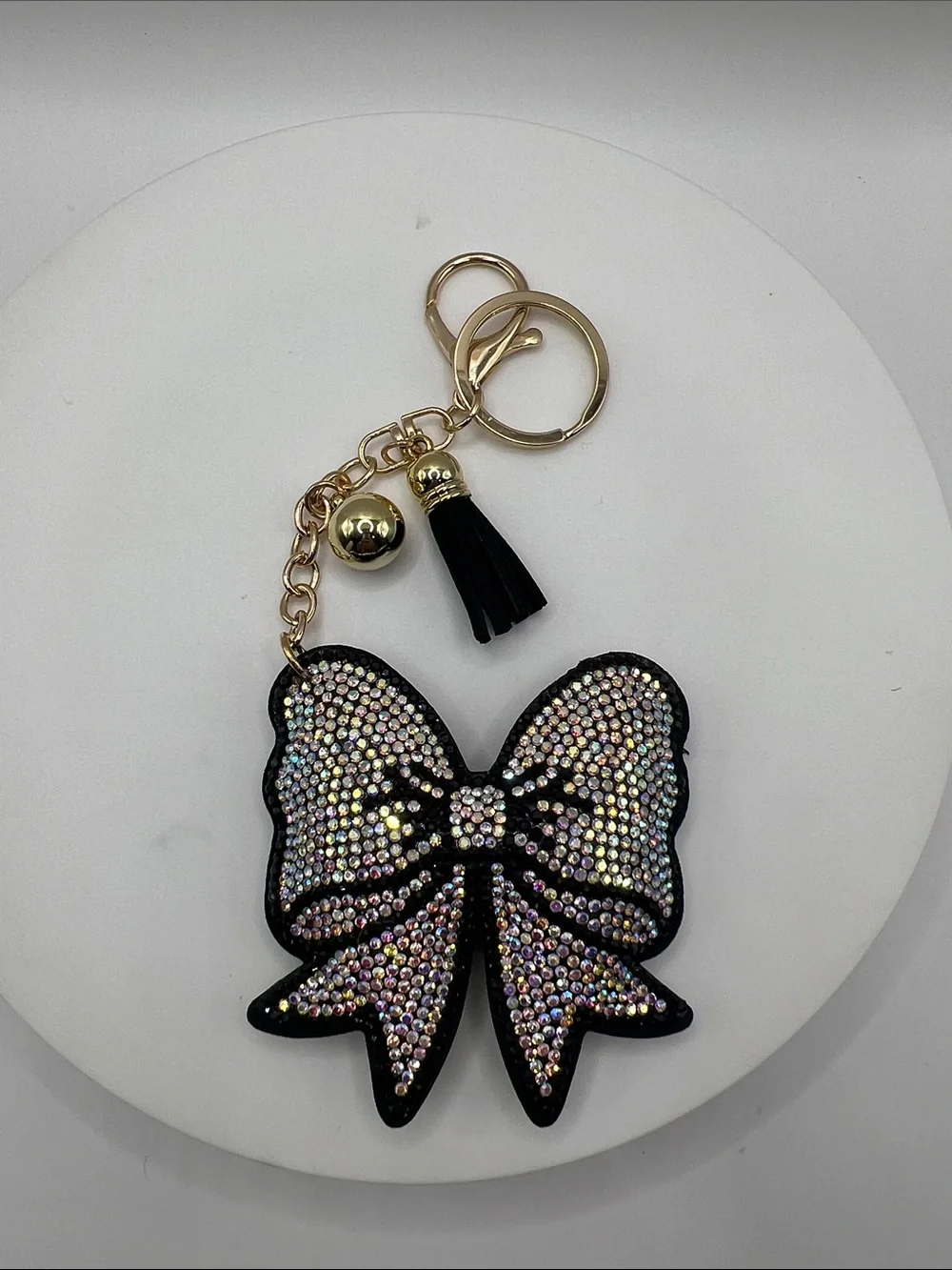 744. Crystal Bow Keychain or Bag Charm